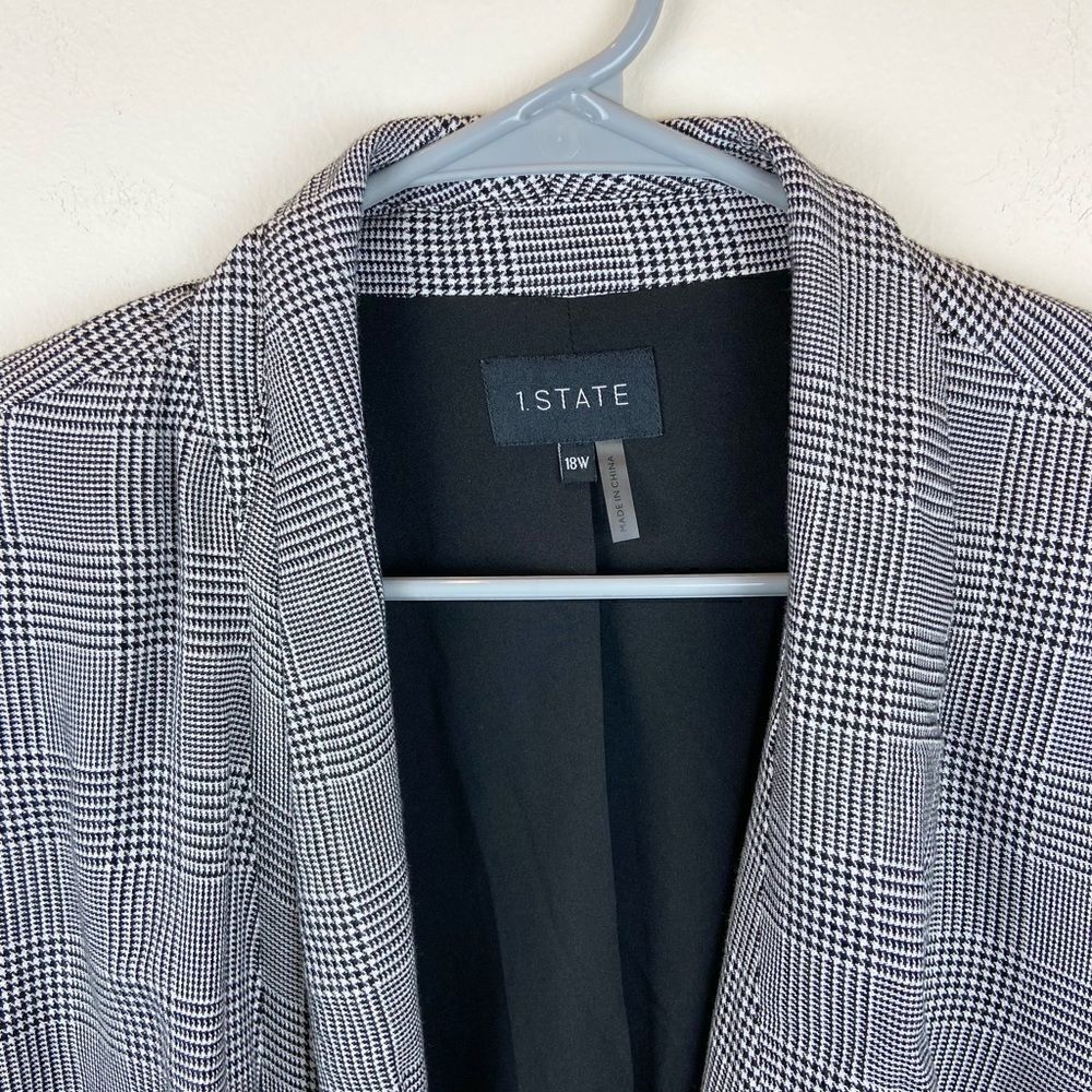 1. State Gray Check Oversized Blazer Jacket - Picture 6 of 6